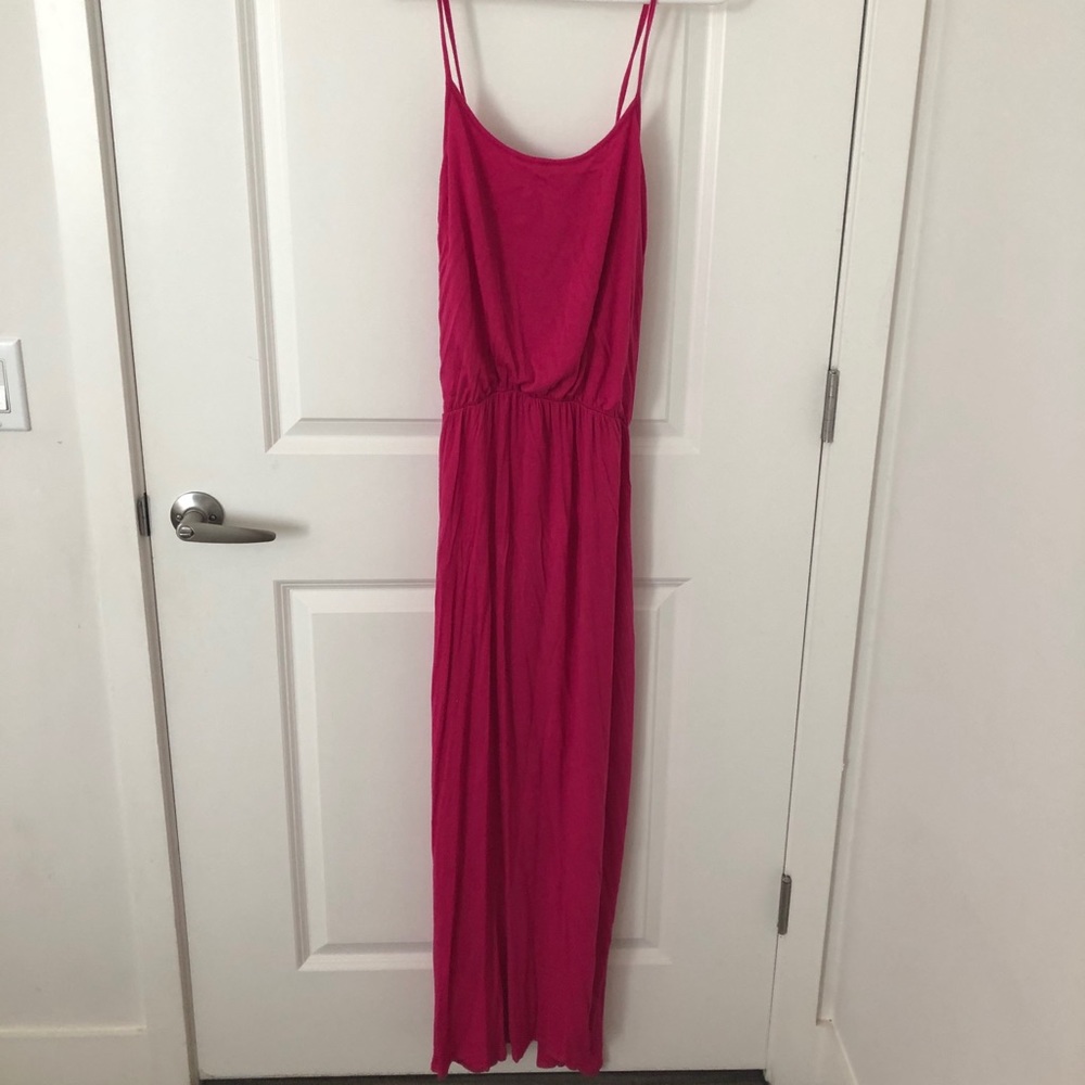 Dark pink maxi dress
